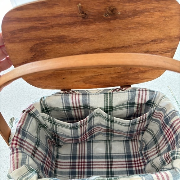 Longaberger Small Purse Basket w/ Liner 1992 Handmade Woven in USA Collectable - Picture 12 of 16